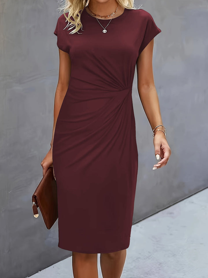 Inez | Twist Front Midi Dress