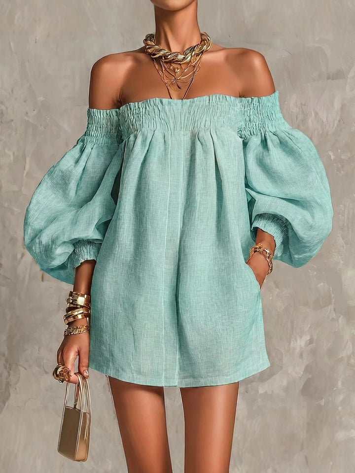 Adelaide | Off-Shoulder Puff-Sleeve Mini Dress