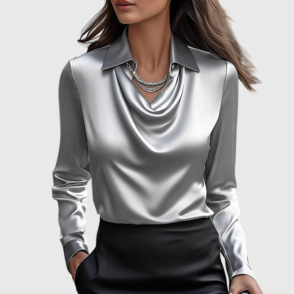 Brooklyn | Pleated Neckline Blouse