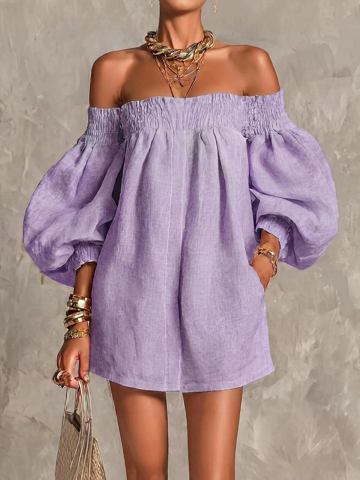 Adelaide | Off-Shoulder Puff-Sleeve Mini Dress