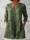 Imogen | Vintage Floral V-Neck Blouse