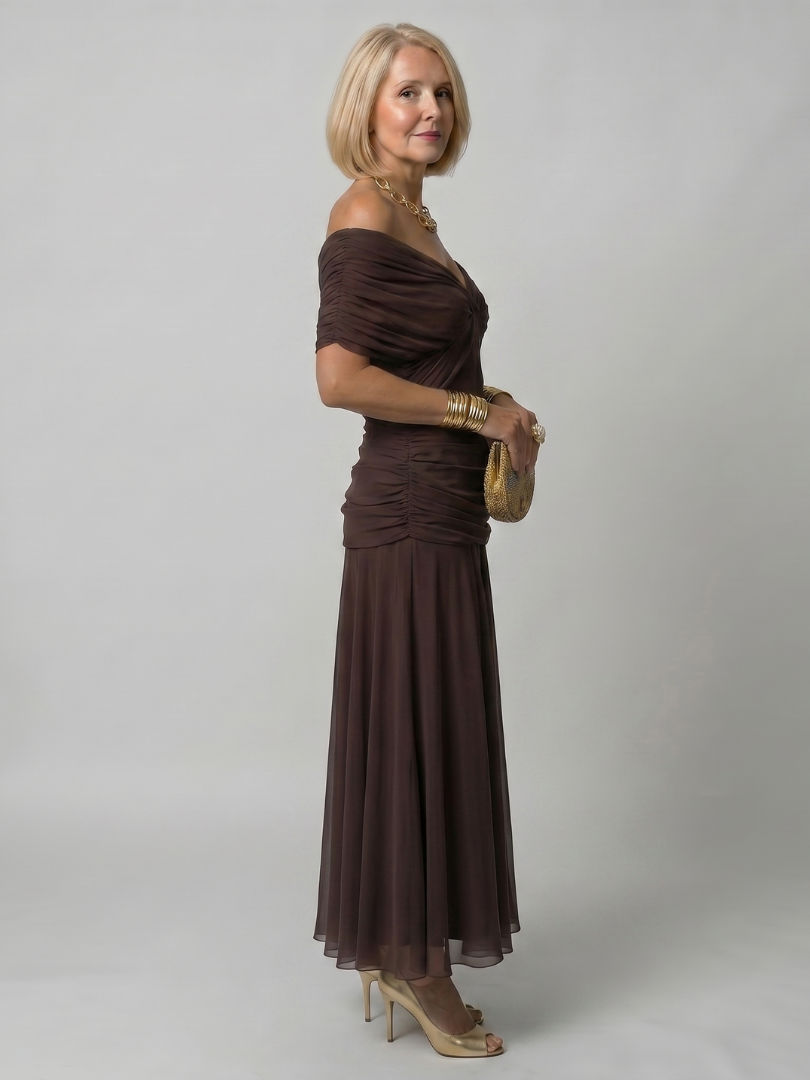 Zenaide | Off Shoulder Midi Dress