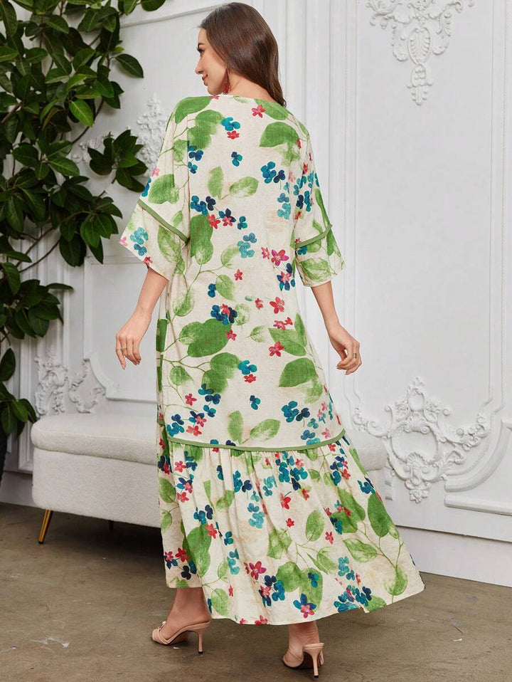 Shirley | Floral Print Ruffle Dress