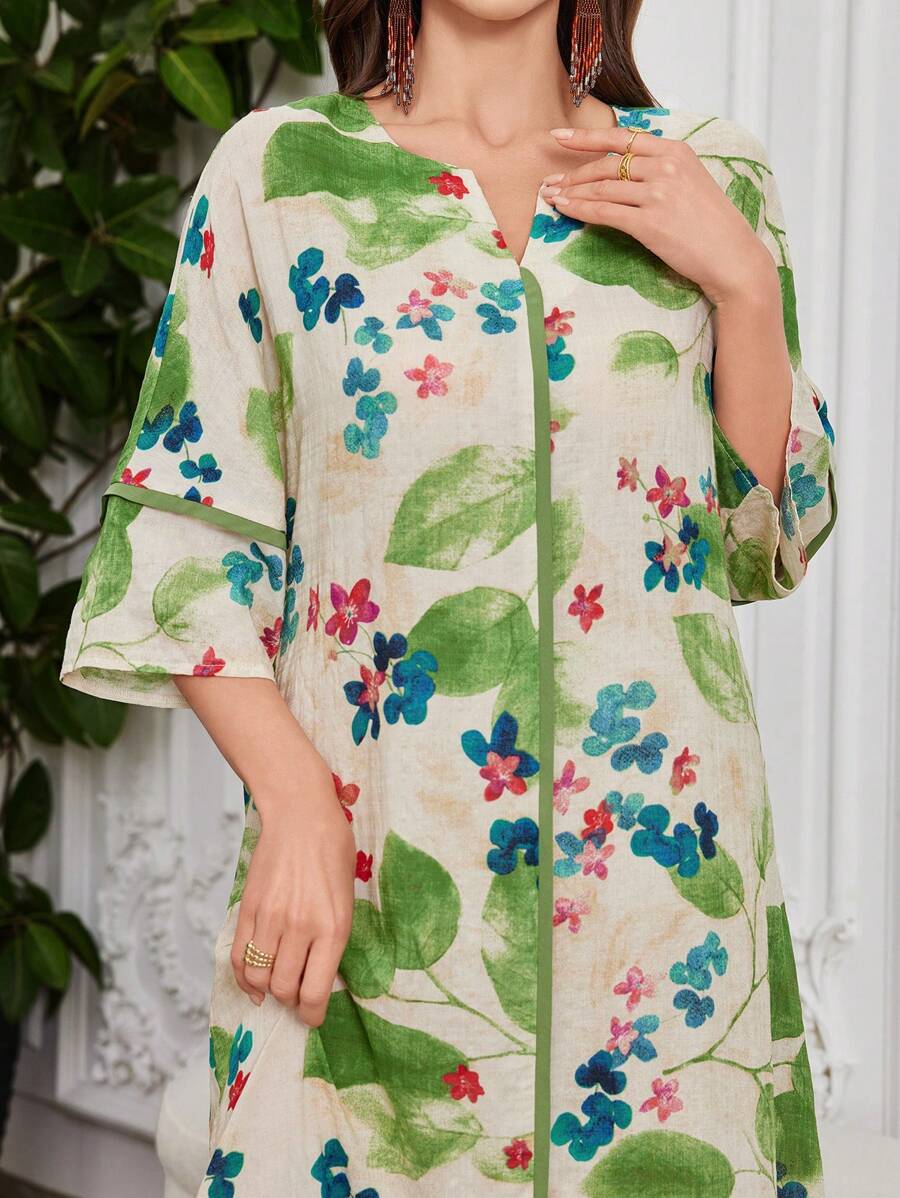 Shirley | Floral Print Ruffle Dress