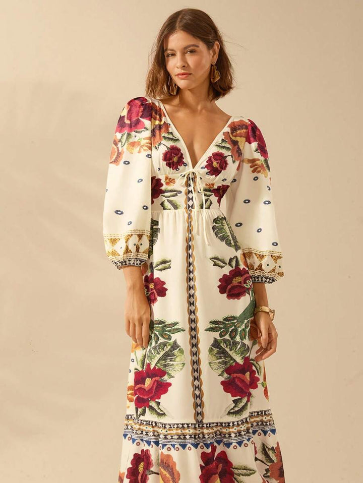 Una | Floral Holiday Dress