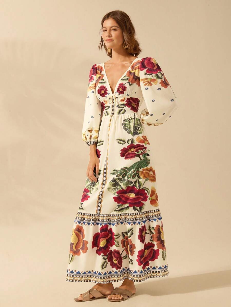 Una | Floral Holiday Dress