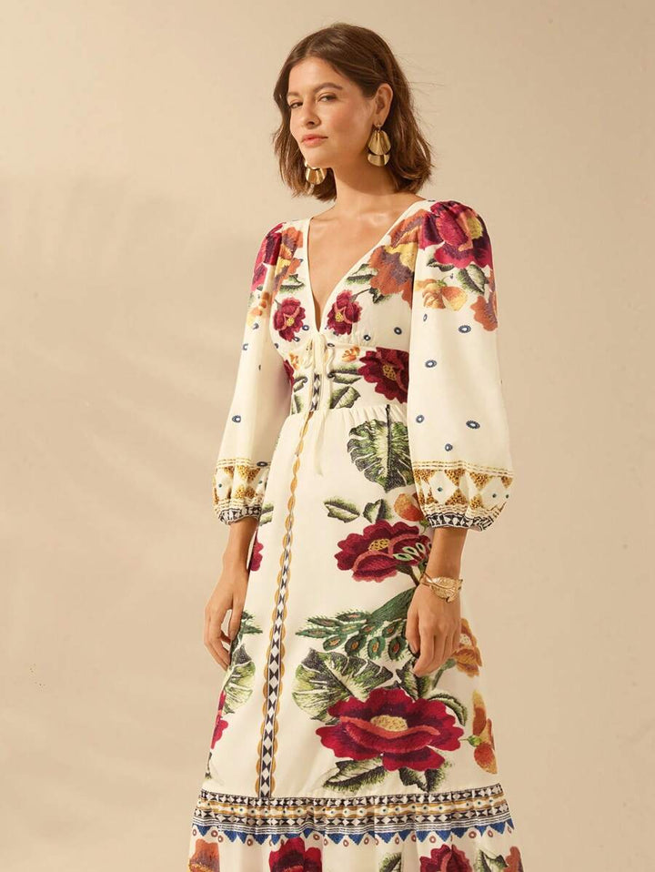 Una | Floral Holiday Dress
