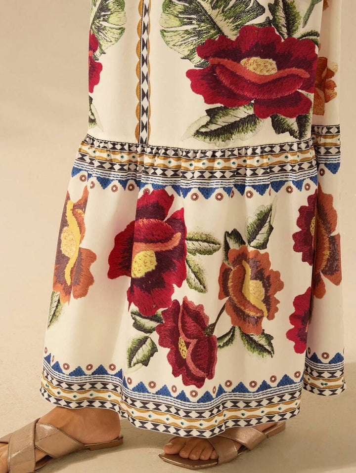 Una | Floral Holiday Dress