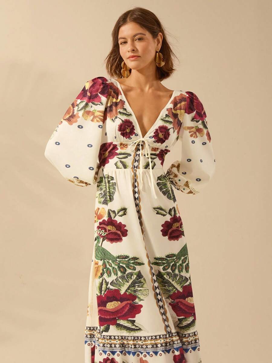 Una | Floral Holiday Dress
