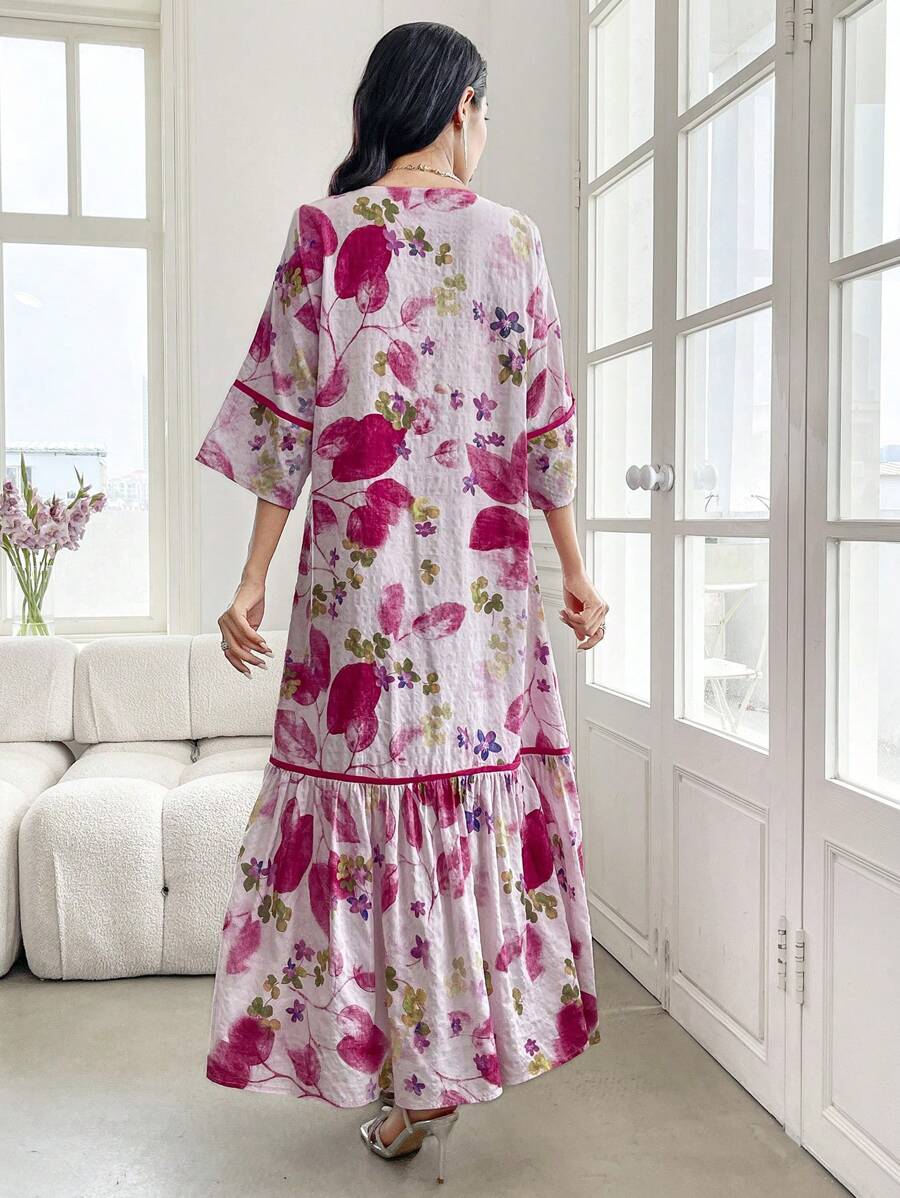 Shirley | Floral Print Ruffle Dress