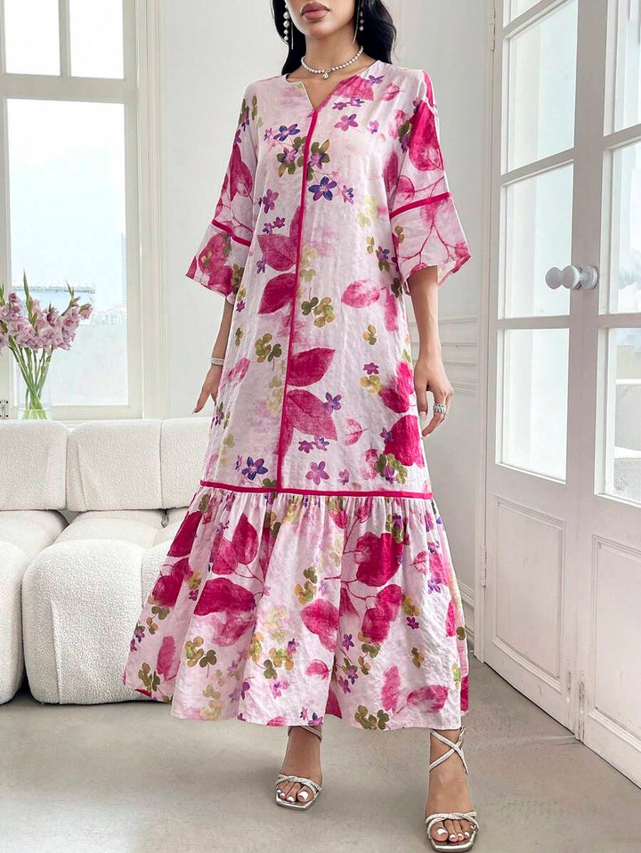 Shirley | Floral Print Ruffle Dress