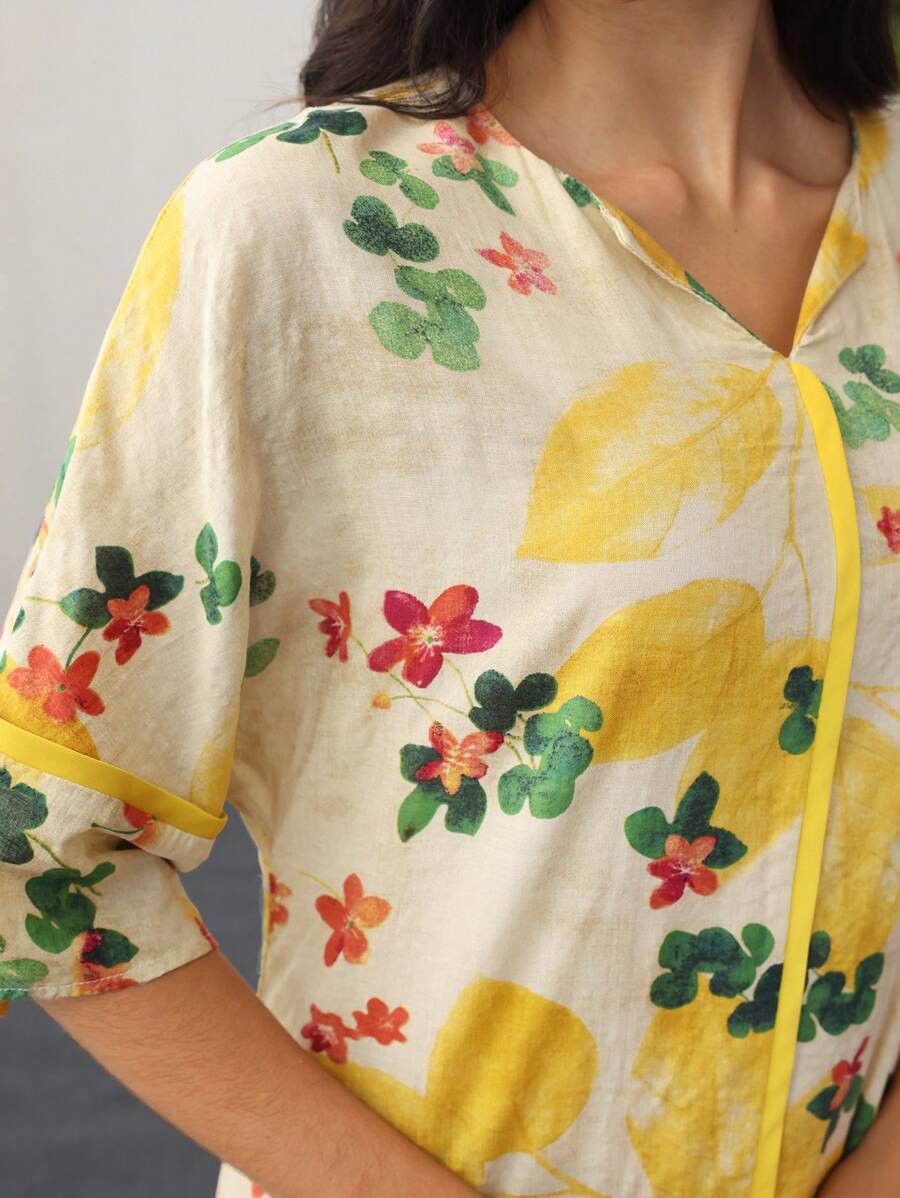Shirley | Floral Print Ruffle Dress