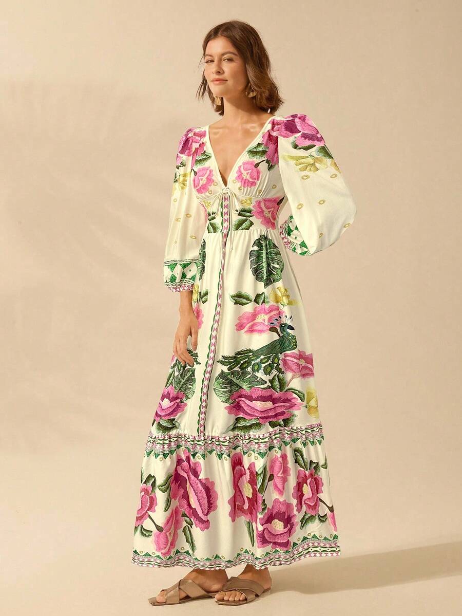 Una | Floral Holiday Dress