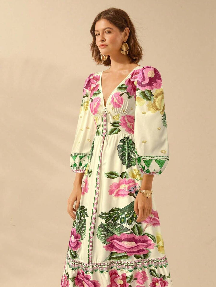 Una | Floral Holiday Dress