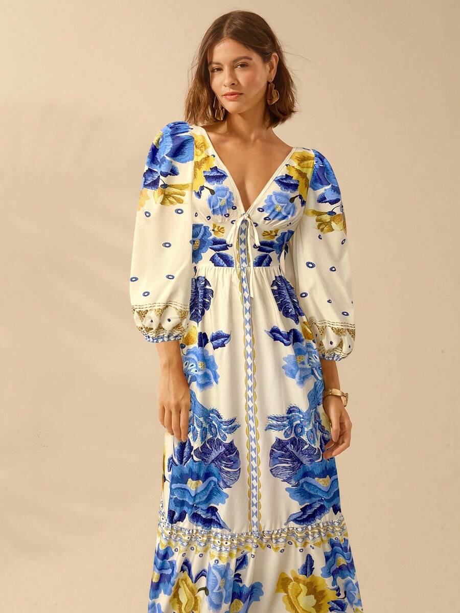 Una | Floral Holiday Dress