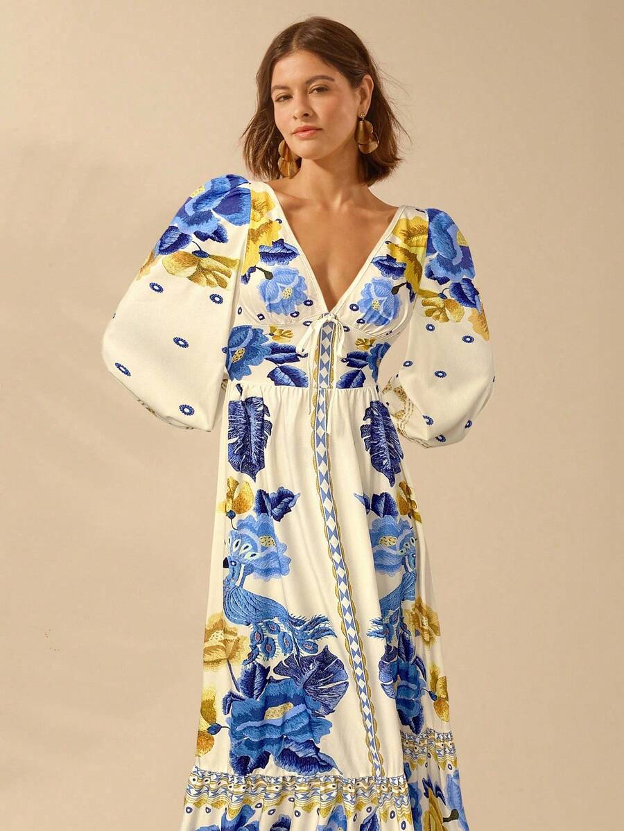 Una | Floral Holiday Dress