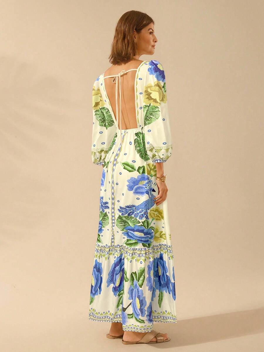 Una | Floral Holiday Dress