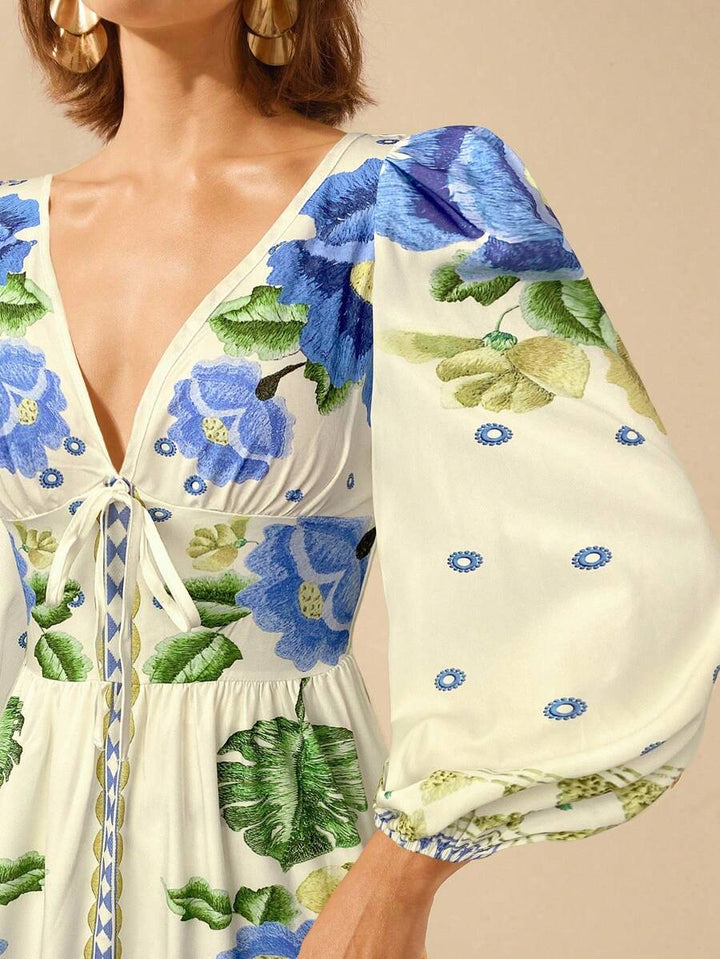 Una | Floral Holiday Dress