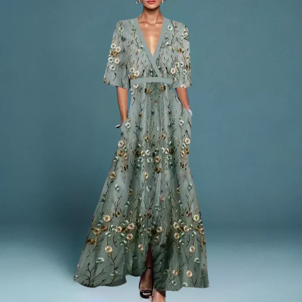 Daisy | Elegant Floral Maxi Dress