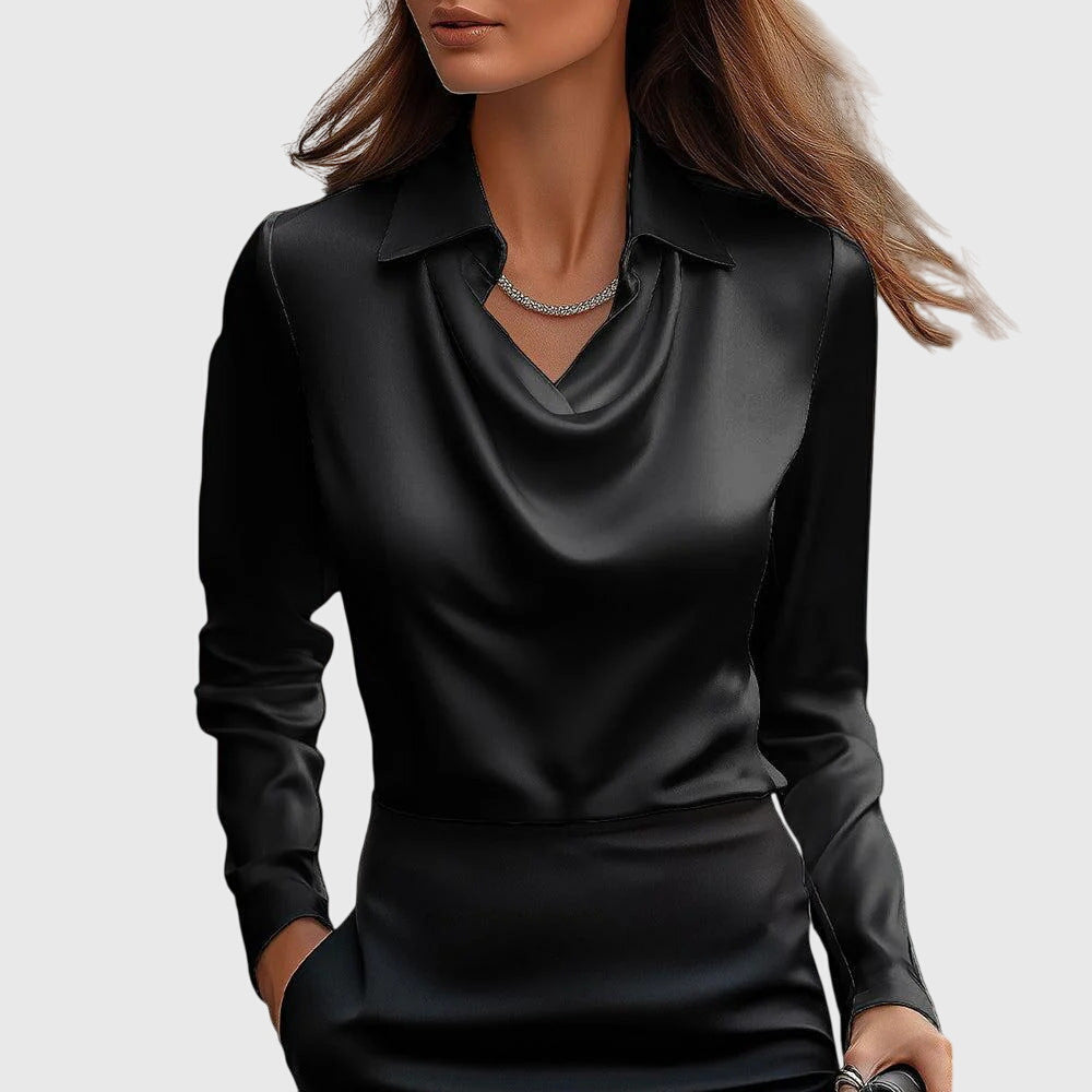 Brooklyn | Pleated Neckline Blouse