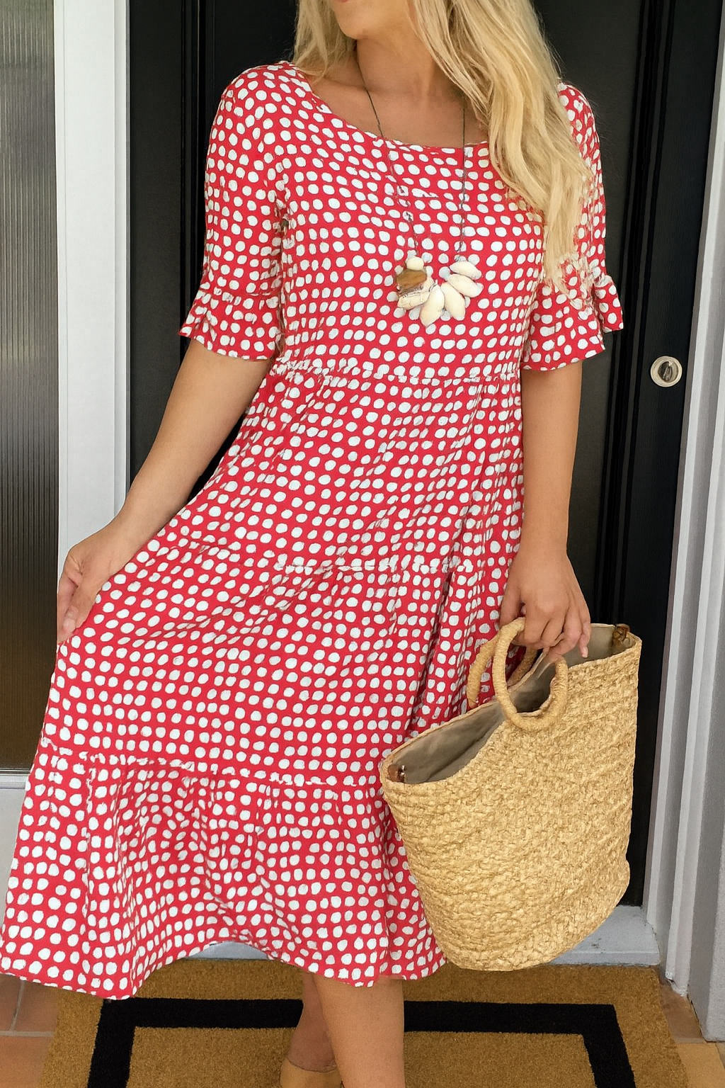 Paloma | Short-Sleeve Midi Day Dress