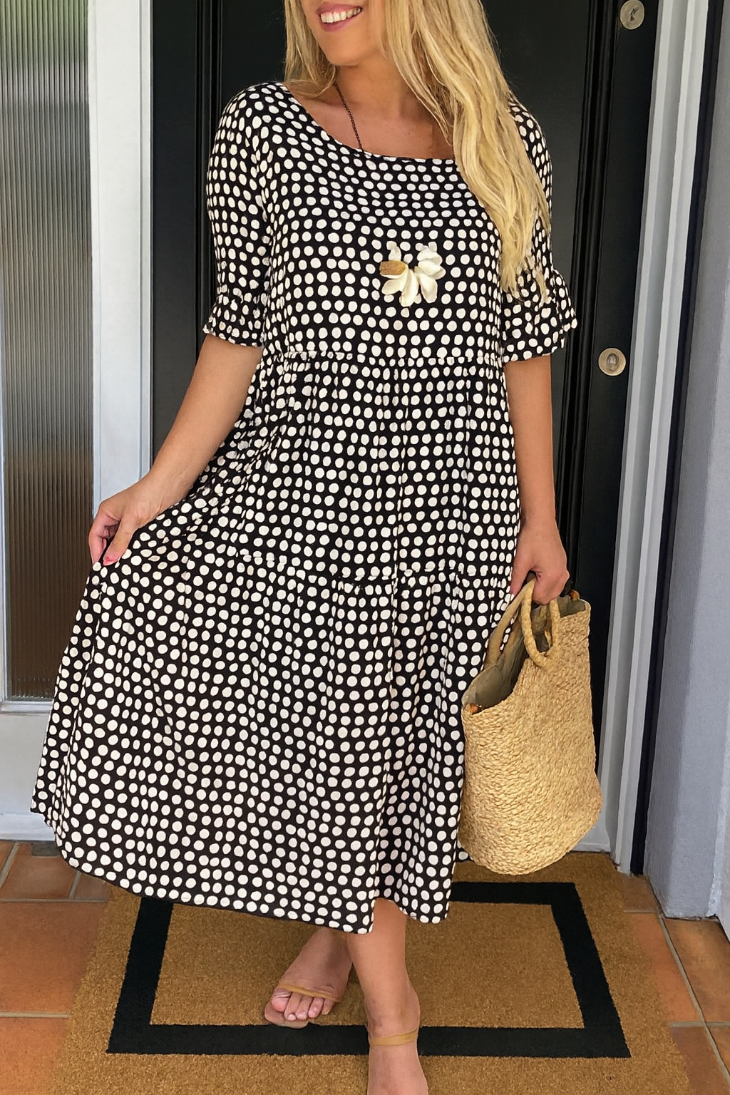 Paloma | Short-Sleeve Midi Day Dress