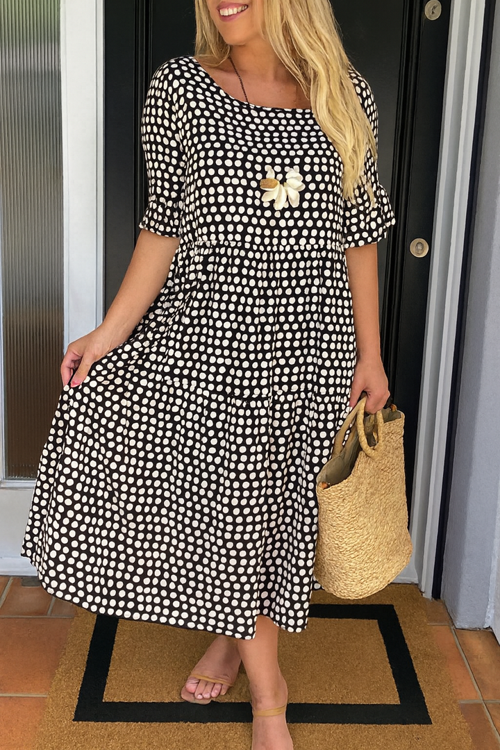 Paloma | Short-Sleeve Midi Day Dress