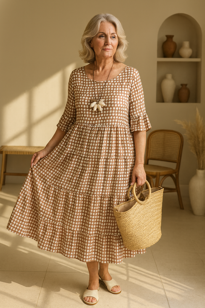 Paloma | Short-Sleeve Midi Day Dress