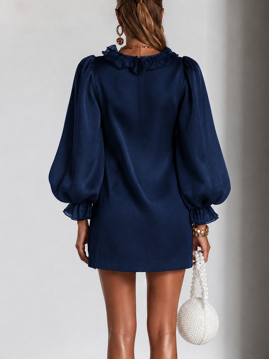 Jemima | Ruffled Puff-Sleeve Mini Dress