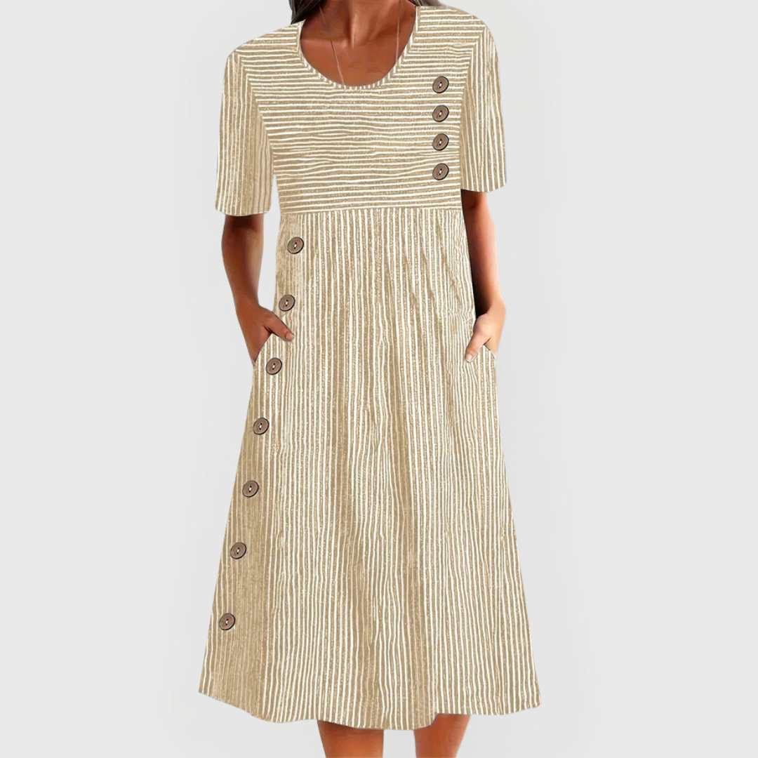 Wanda | Striped Midi Dress