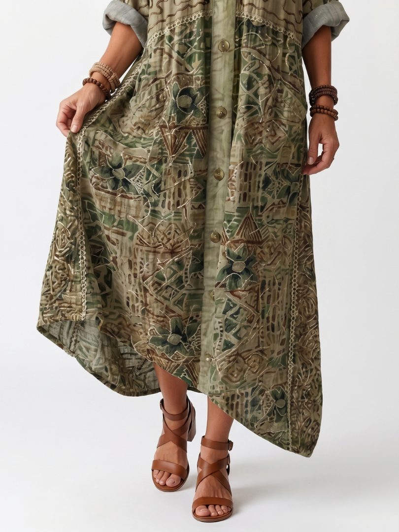 Juniper | Embroidered Pocket Midi Dress