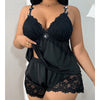 TRUDY | Lace Trim Pyjama Set