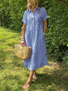 Edie | Striped Button-Up Dress