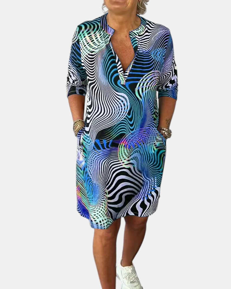 Jessica | Colorful V-neck Dress