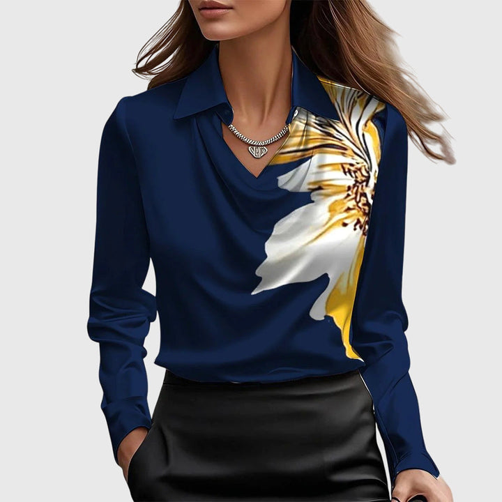 Brooklyn | Pleated Neckline Blouse
