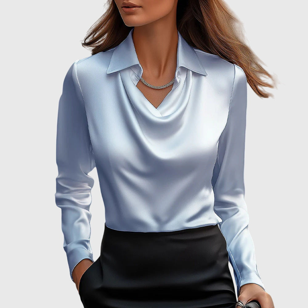 Brooklyn | Pleated Neckline Blouse