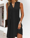 Natalie | Chic Sleeveless V-Neck Dress