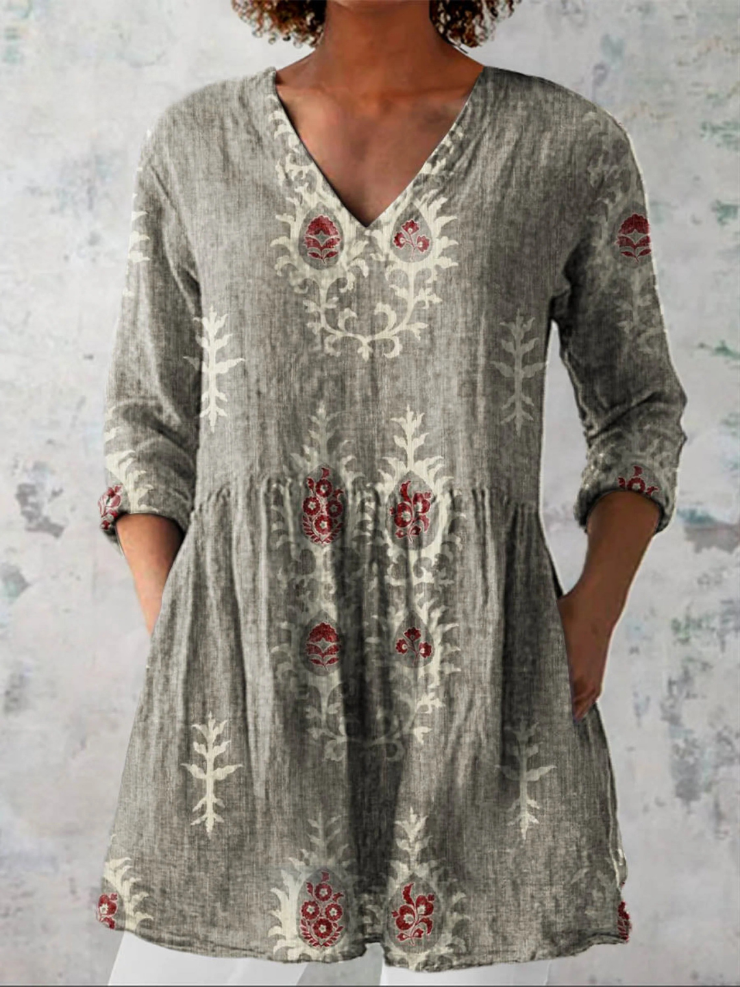 Delphina | Flowy V-Neck Blouse