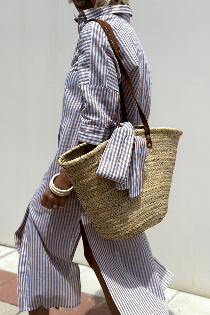 Glenys | Timeless Striped Shirt Dress with Elegant Comfort