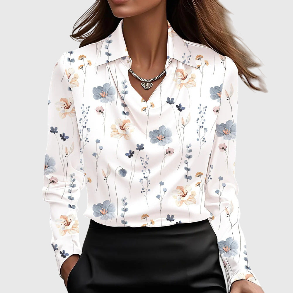 Brooklyn | Pleated Neckline Blouse