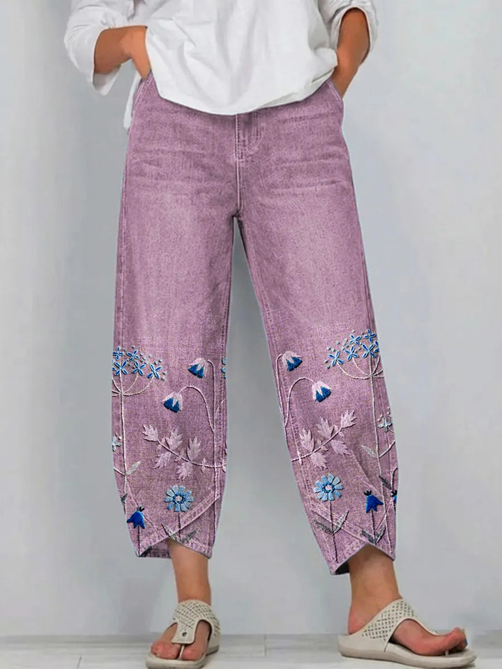 Beatrix Casual Comfort Trousers in Purple