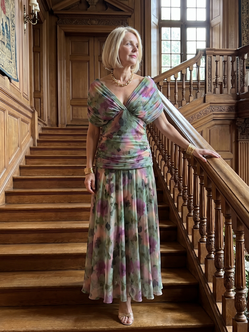 Zenaide | Off Shoulder Midi Dress