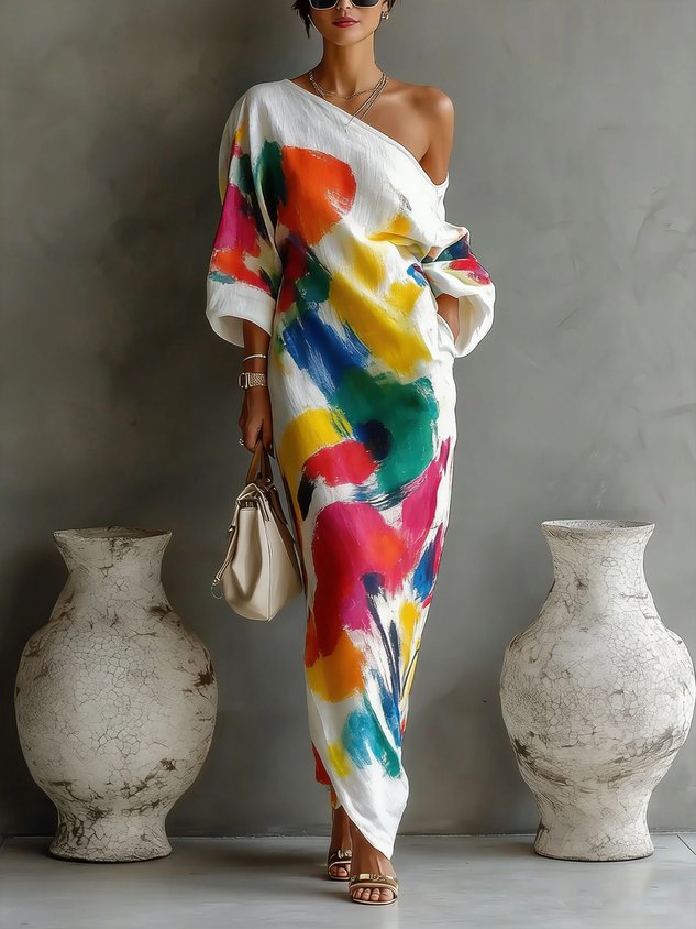 THEA maxi dress white