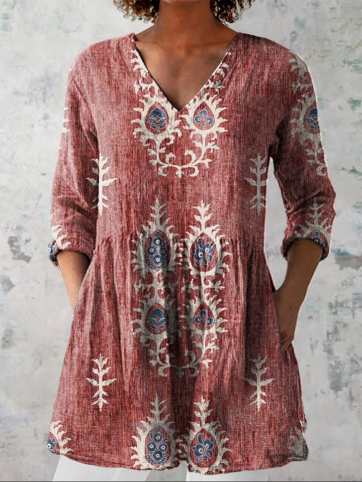 Delphina | Flowy V-Neck Blouse