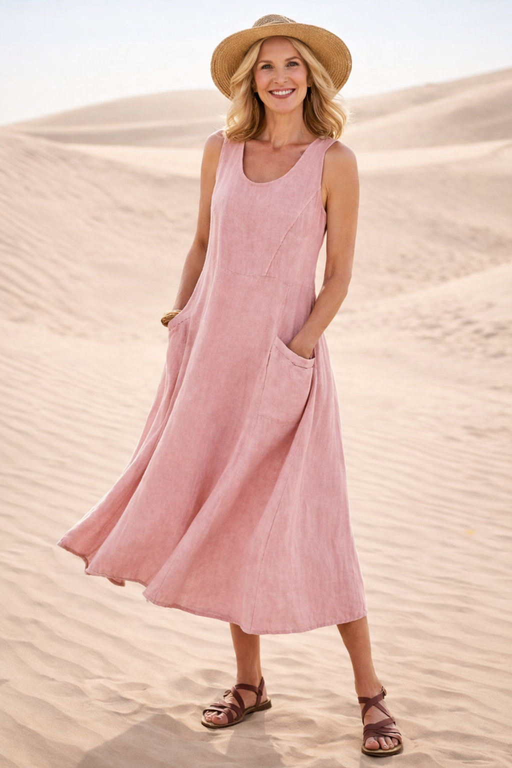 LUNA | Comfortable A-Line Midi Dress