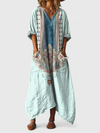 Indra | Boho Print Maxi Dress
