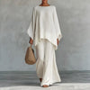 CRISTINA | Long-Sleeve & Wide-Leg Two-Piece Set