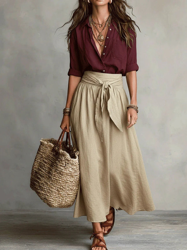 Alma | Tie-Waist Midi Set