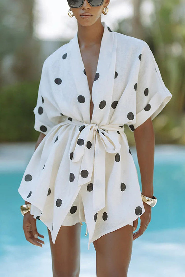 Amira | Polka Dot Kimono Set