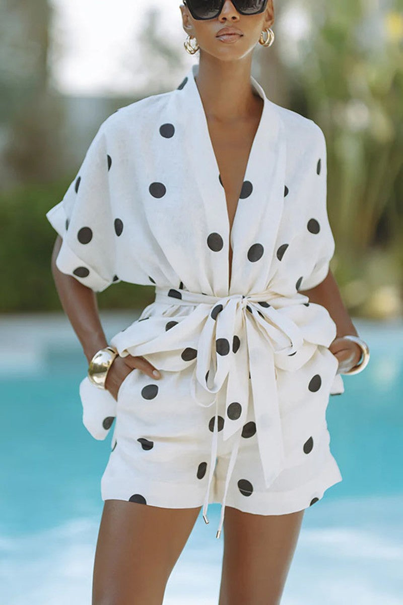 Amira | Polka Dot Kimono Set